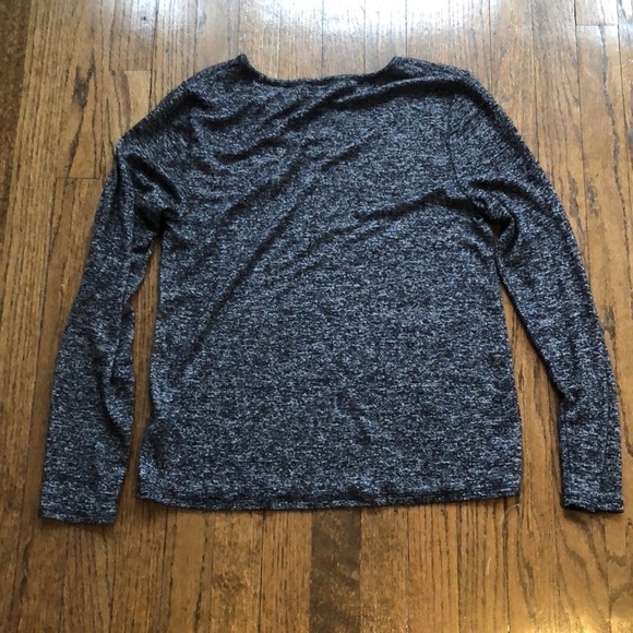 J Crew Gray Speckled Knit Long Sleeve Crew Neck Stretch Top - Picture 5 of 5